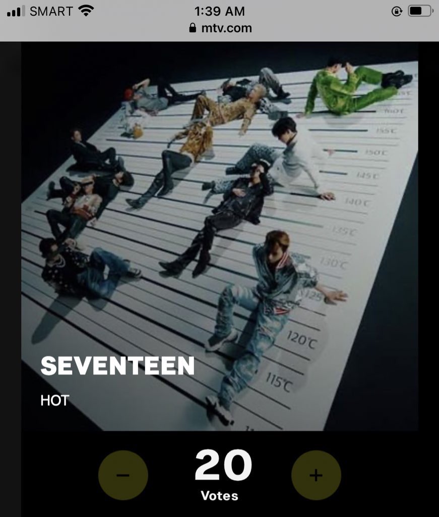 seokmines's tweet photo. 18 mins left ‘til the power hour ends ! carats please cast all your votes to seventeen on vma now ! 🙏🏻

✔️ best new artist
✔️ push performance of the year 
✔️ best k-pop

📎 : https://t.co/dGGVQZGtgu

#SEVENTEEN #SVT_Rockwithyou 
#SVT_HOT #SVT_WORLD @pledis_17 https://t.co/JJhFW4xo2m
