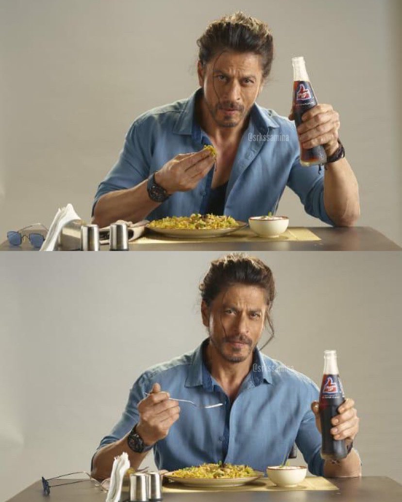 Ufff 🥵🔥 The #Pathaan look is really something else <a href="/iamsrk/">Shah Rukh Khan</a>! 

From the latest #ThumsUp ad ✨