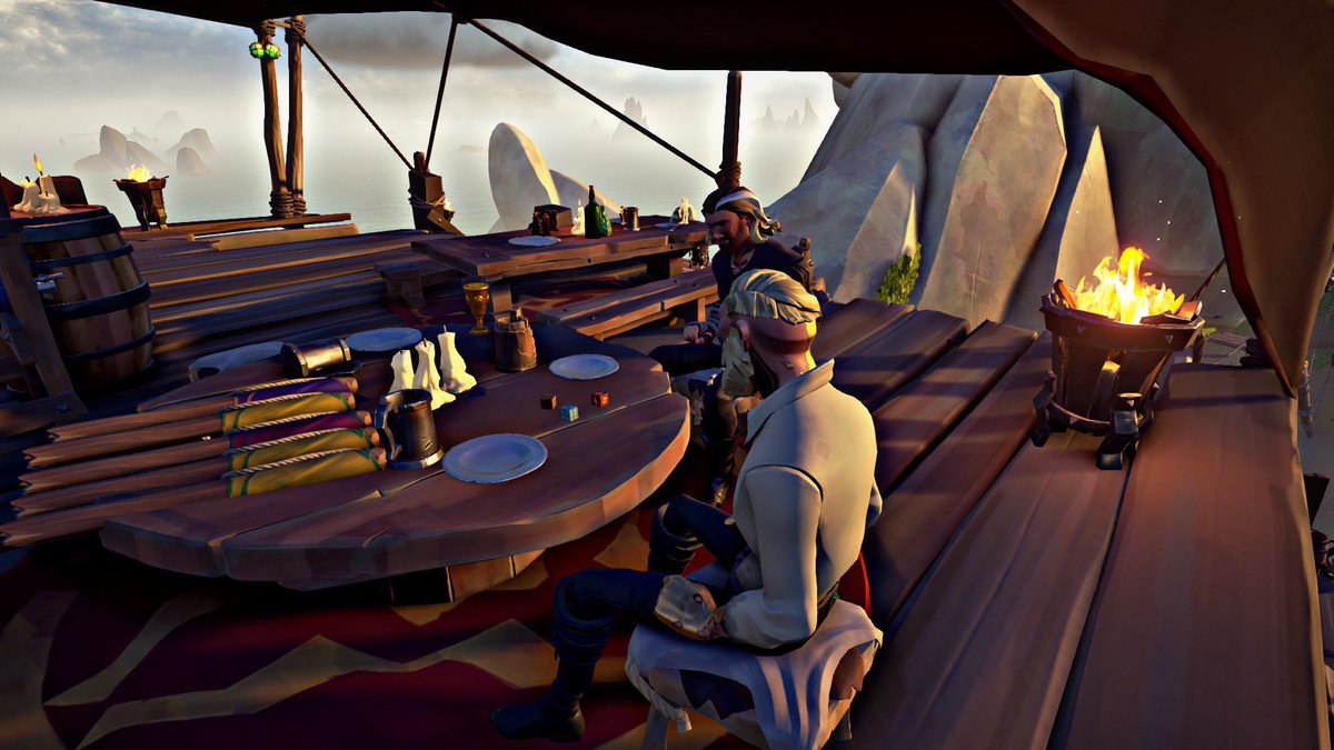 Game of dice to end the night 🎲 #SeaOfThieves