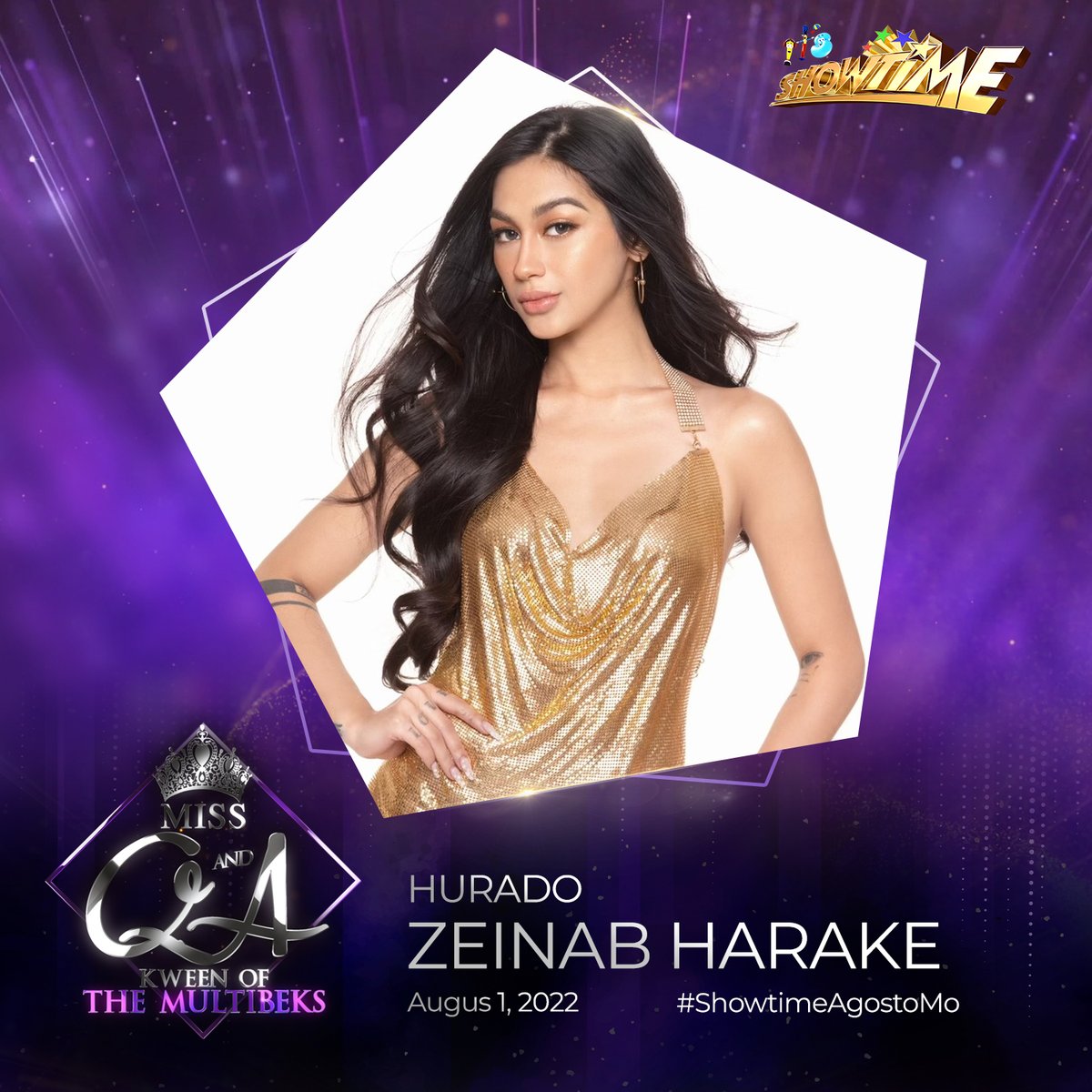 itsShowtimeNa's tweet photo. Madlang People! Sumainyo ang palavarn at pasavogue na Lunes! 

Makipag Kween-tuhan na with our kweens sa MISS Q and A: Kween of Multibeks kasama si Hurado ZEINAB HARAKE!

12:45PM sa It's Showtime!
#ShowtimeAgostoMo 💙💛✨🏳️‍🌈 https://t.co/y9vFo1TKWx