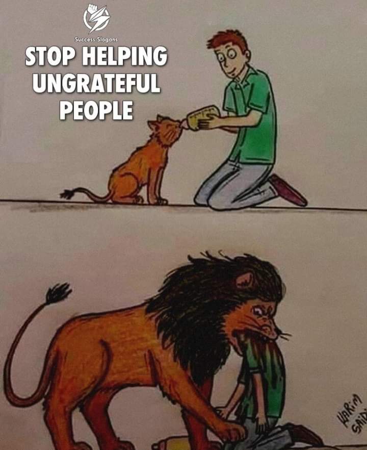 444Gambo's tweet photo. STOP HELPING UNGRATEFUL PEOPLE. https://t.co/Wlc76GcOow