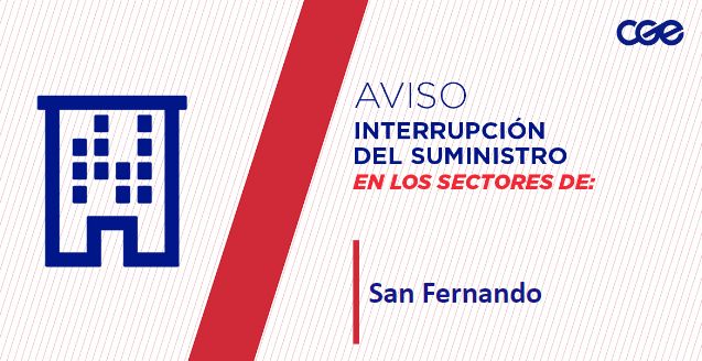 CGE_Clientes's tweet photo. Informamos a nuestros clientes de los sectores  I-301, I-151, I-255, I-111, I-165 y aledaños, comuna de #SanFernando, la interrupción del suministro eléctrico. Nuestro personal de emergencia ya está informado  /RT https://t.co/Orxim22EYx
