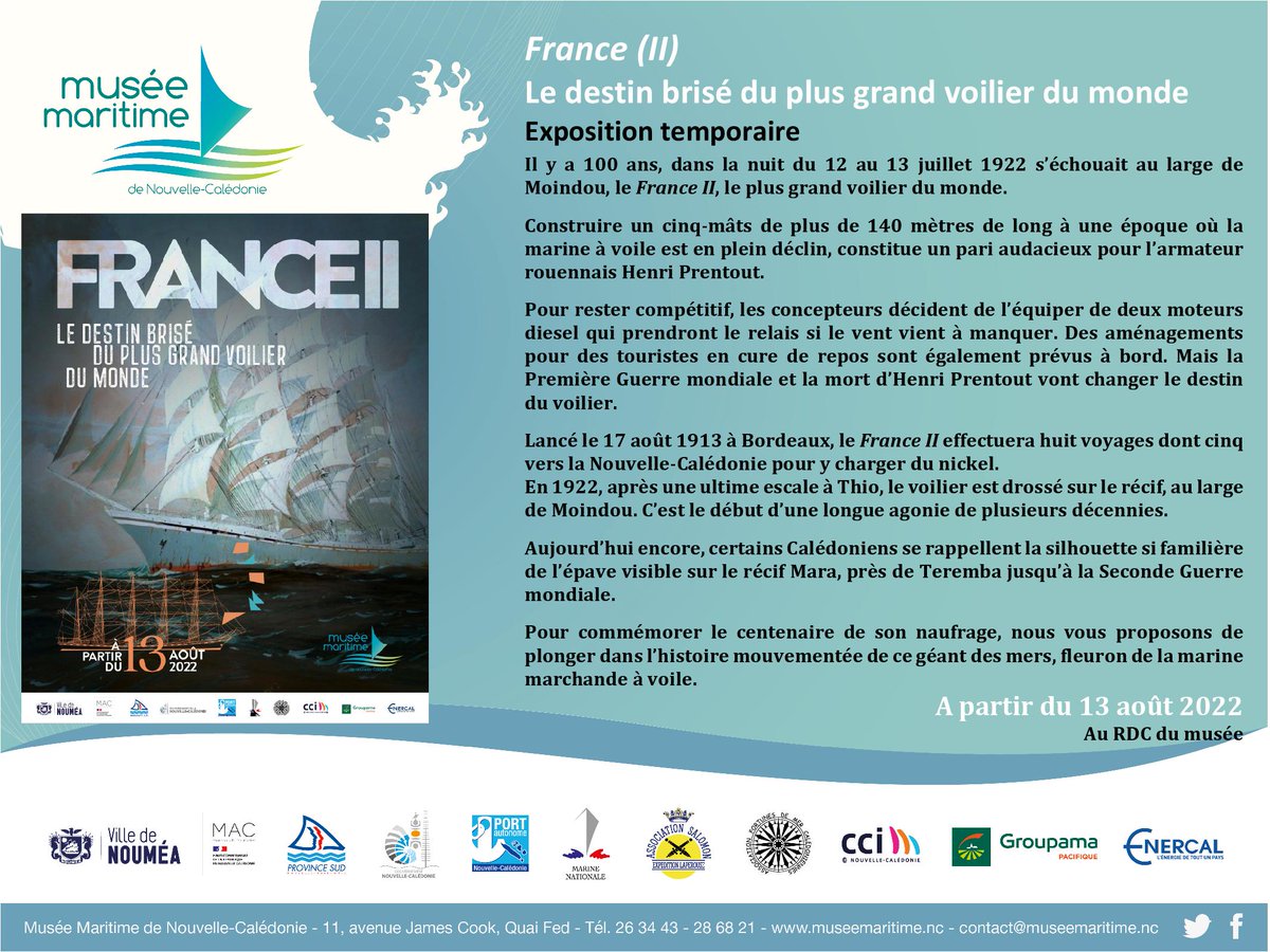 MuseeMaritimeNc's tweet photo. Prochaine exposition au musée, à partir du samedi 13 août 10h ! Dans le cadre de l'animation du Mois du Patrimoine, la journée d'ouverture sera gratuite. https://t.co/Fyv2mvmtpq