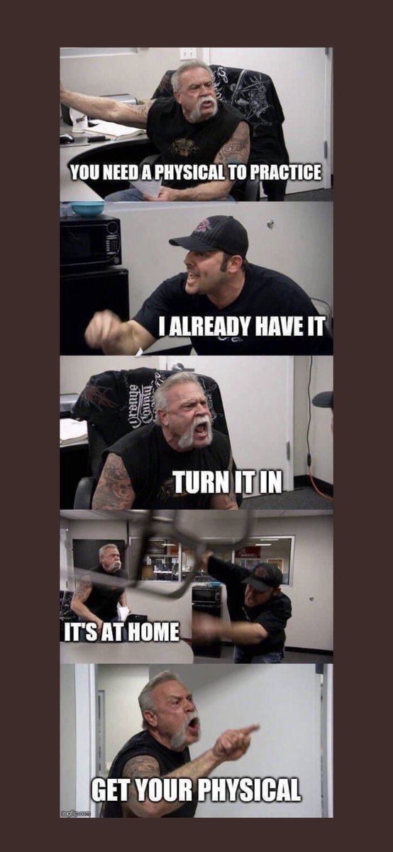 Practice starts in two weeks.  Don’t be that guy or girl.  Get your physicals turned in.