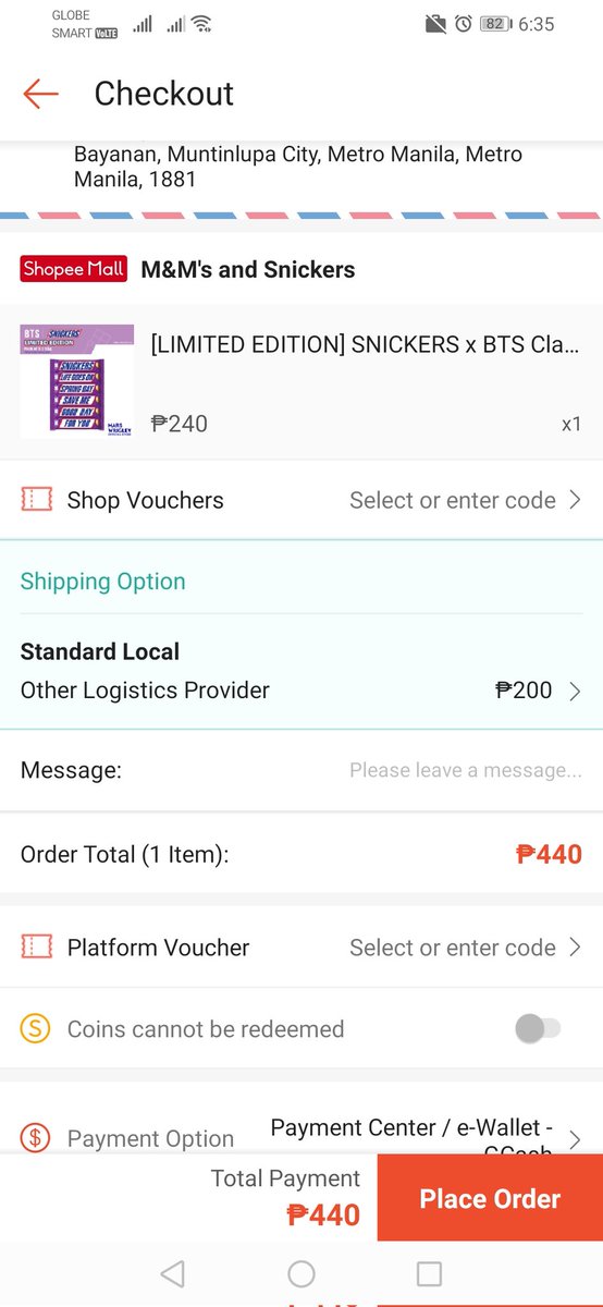 MzSheane106's tweet photo. Fantastic!!! Anmahal ng local shipping fee for 6pcs of Snickers Chocolate.. i already use address sa Muntinlupa 🍫🙀😿

Favorite kita pero bibili na lang ako mall ng  regular packaging 😭💔 https://t.co/AY00dcQlT3