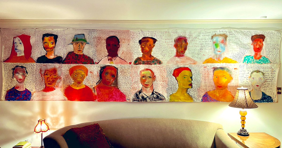 swimdeep's tweet photo. Jail House Ballads
oils, aerosol, oil crayons, archival ink on canvas, 4x16 ft.
#jailhouseballads #oilsoncanvas #tapestry #relax #calm #artcollection #functionalpaintings #carnegiehill #privateartcollection #upstate #interiordesigner #love #lifestyle #fineart #michaelornstein https://t.co/cicWgKg9iR