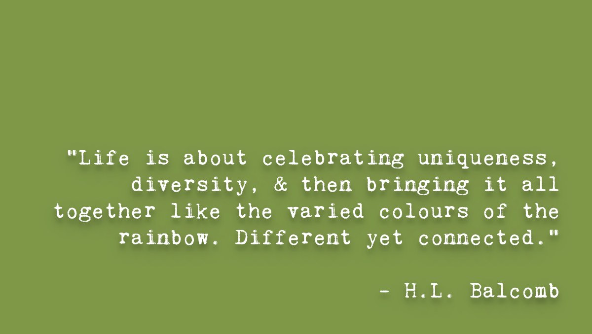 "Life is about celebrating uniqueness, diversity, &amp; then bringing it all together like the varied colours of the rainbow. Different yet connected.” - H.L. Balcomb

alligga.com

#livehealthylivenatural #lifequotes #diversity #inclusion #pridemonth #alligga #livewell