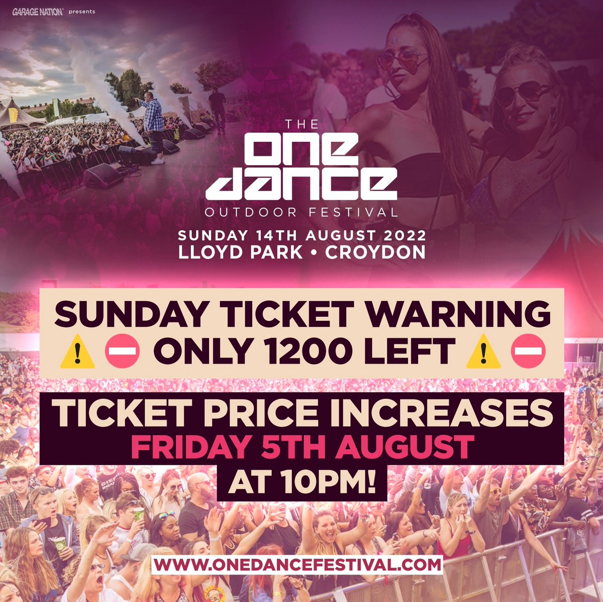 There are now less than 1200 Tickets left for One Dance Festival with <a href="/iamhitty/">HITTY</a> on Sunday 14th August at Lloyd Park Croydon! No Tickets will be available on the door &gt;&gt; onedancefestival.com