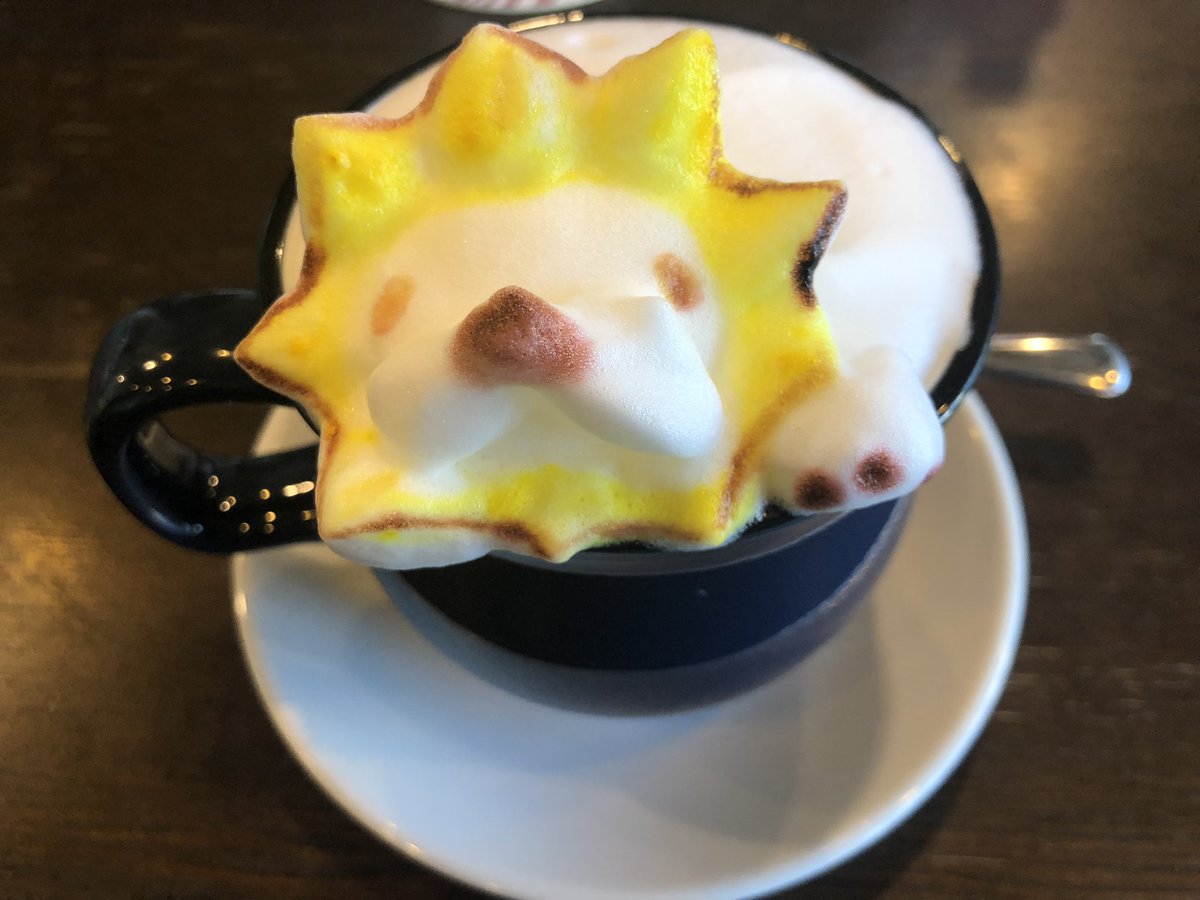 tosshy2012km's tweet photo. モーニングラテはいかが╰(*´︶`*)╯
#terrace38
#3Dラテアート https://t.co/al4JRsgJU4