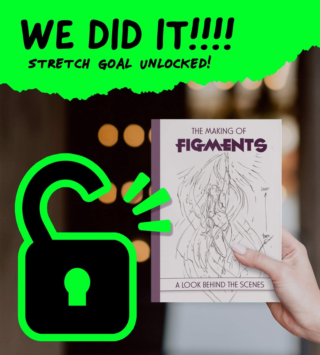 OMG!!! WE DID IT!!!!! 🤩 🥹 🥰 🥳
We have unlocked the first and most epic stretch goal!!!! 
Thank you so much everyone, for your support! 

You can order Figments on Kickstarter till 12:00 CEST
kickstarter.com/projects/renee…