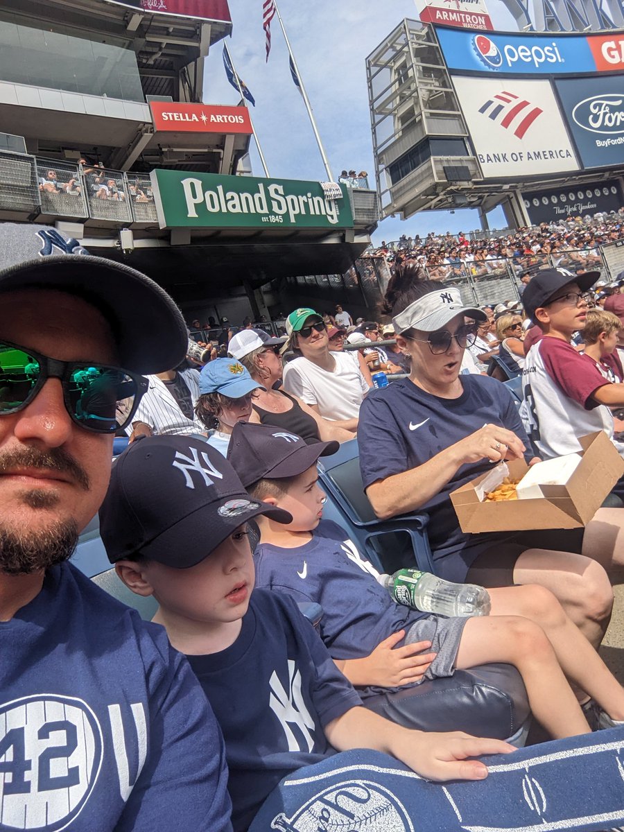 SmithPANcoach's tweet photo. Had the opportunity to take our oldest 2 boys to @Yankees Stadium today for the first time thanks to all of the girls @MHSBravesSB ❤️🥎 It was an awesome "experience" one that I hope the boys will remember forever! Thank you ladies! #foreverbrave #RepBx https://t.co/s64MRrJ12F