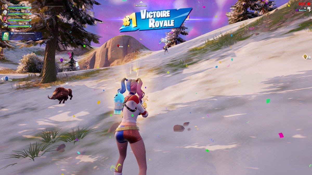 Mahoru87's tweet photo. 50ème TOP1 Victoire Royale sur @FortniteGame avec Supofou, Rushstones et Gr33n.
3 kills et 3 assists pour cette victoire.

#fortnite #fortnitegameplay #fortnitecommunity #victoireroyale #battleroyale #victoryroyale #tps #top1 #mahoru #smg #zeroconstruction #harleyquinn https://t.co/t1RKn9kepJ