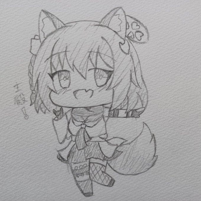 おはよ…イズナちゃんとマキちゃん描いた(っ'ω`c) 