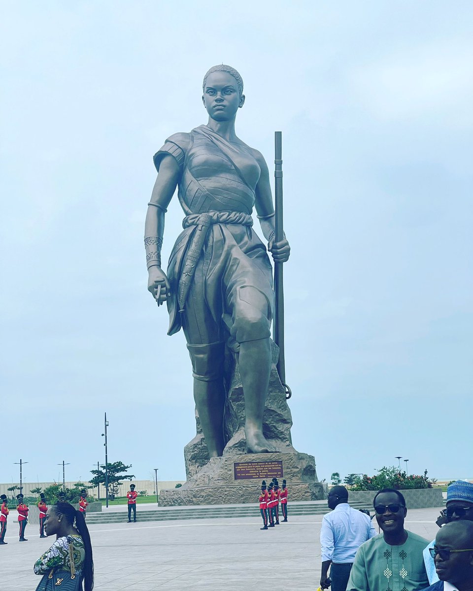 xspotsdamark's tweet photo. Today Benin unveiled its 100 feet tall monument to the Ahosi (Dahomey Amazons). As someone who's been a persistent defender of the  Dahomey Empire &amp; its legacy, this warms my heart. More African nations need to reclaim &amp; celebrate their warrior legacy. https://t.co/tHZqsbUHLi