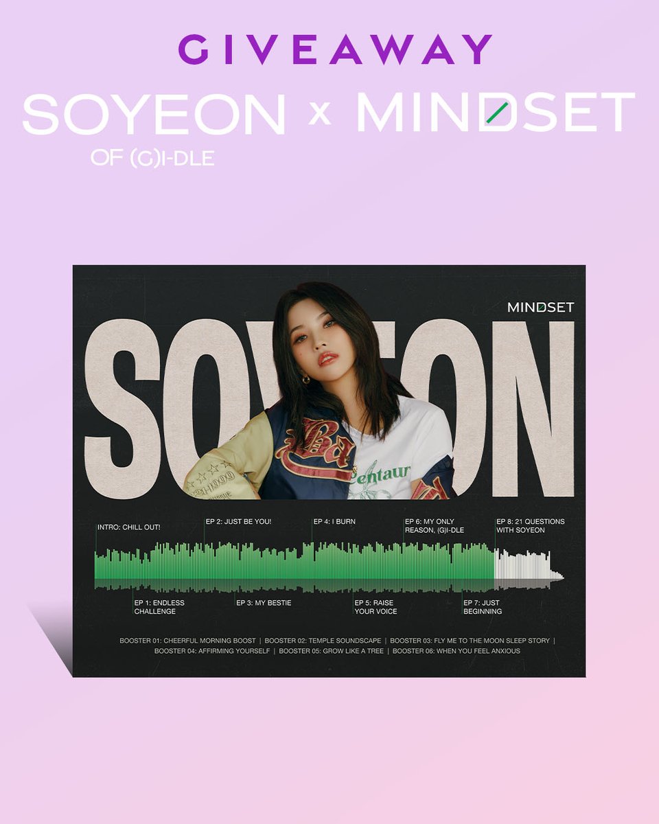 mindset_dive's tweet photo. To celebrate the launch of SOYEON’s video Collection, we have a very special giveaway. Head to the link below to enter to win an exclusive SOYEON x Mindset package. The giveaway closes on 8/21/2022 at 11:59 pm PT. 

@G_I_DLE #SOYEON_Mindset #SOYEON 

https://t.co/azhWtF1Ny9 https://t.co/AEkuqenGc1