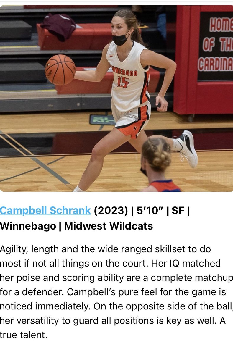 Thank you <a href="/PGHByron/">Byron Xerxes Livsey</a> for this write up! 
Can’t wait for my senior season with <a href="/BagoGirlsHoops/">Winnebago Girls Basketball</a>