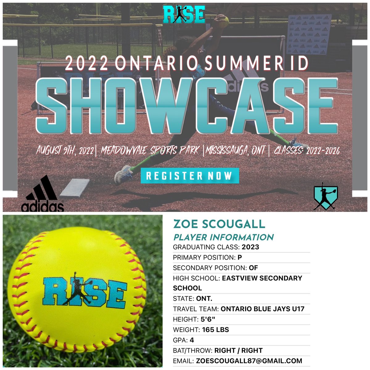 RISE Softball-Midwest (@rsmidwest) on Twitter photo 2023 Zoe Scougall <a href="/zoesoftball87/">Zoe Scougall</a> (Eastview Secondary & <a href="/OBJSoftball/">Ontario Blue Jays 🥎</a> ) has been added to the roster!
-
#whosnext? #Adidas #getnoticed
-
Register NOW ➡️ form.jotform.com/20134412545714 2023 Zoe Scougall <a href="/zoesoftball87/">Zoe Scougall</a> (Eastview Secondary & <a href="/OBJSoftball/">Ontario Blue Jays 🥎</a> ) has been added to the roster!
-
#whosnext? #Adidas #getnoticed
-
Register NOW ➡️ form.jotform.com/20134412545714