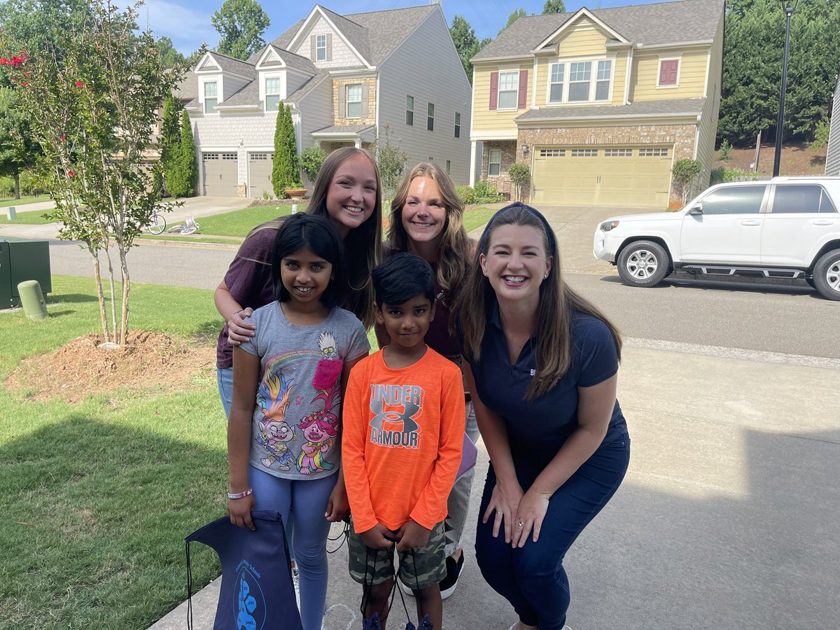 BWES_Counselor's tweet photo. So exciting visiting our @BrandywineES Badgers to welcome them back to school in just a few short days! #onourway 🦡 🍎 📓 @FCSchoolsGA @DrJeffBearden https://t.co/Bc8CD7LDMn