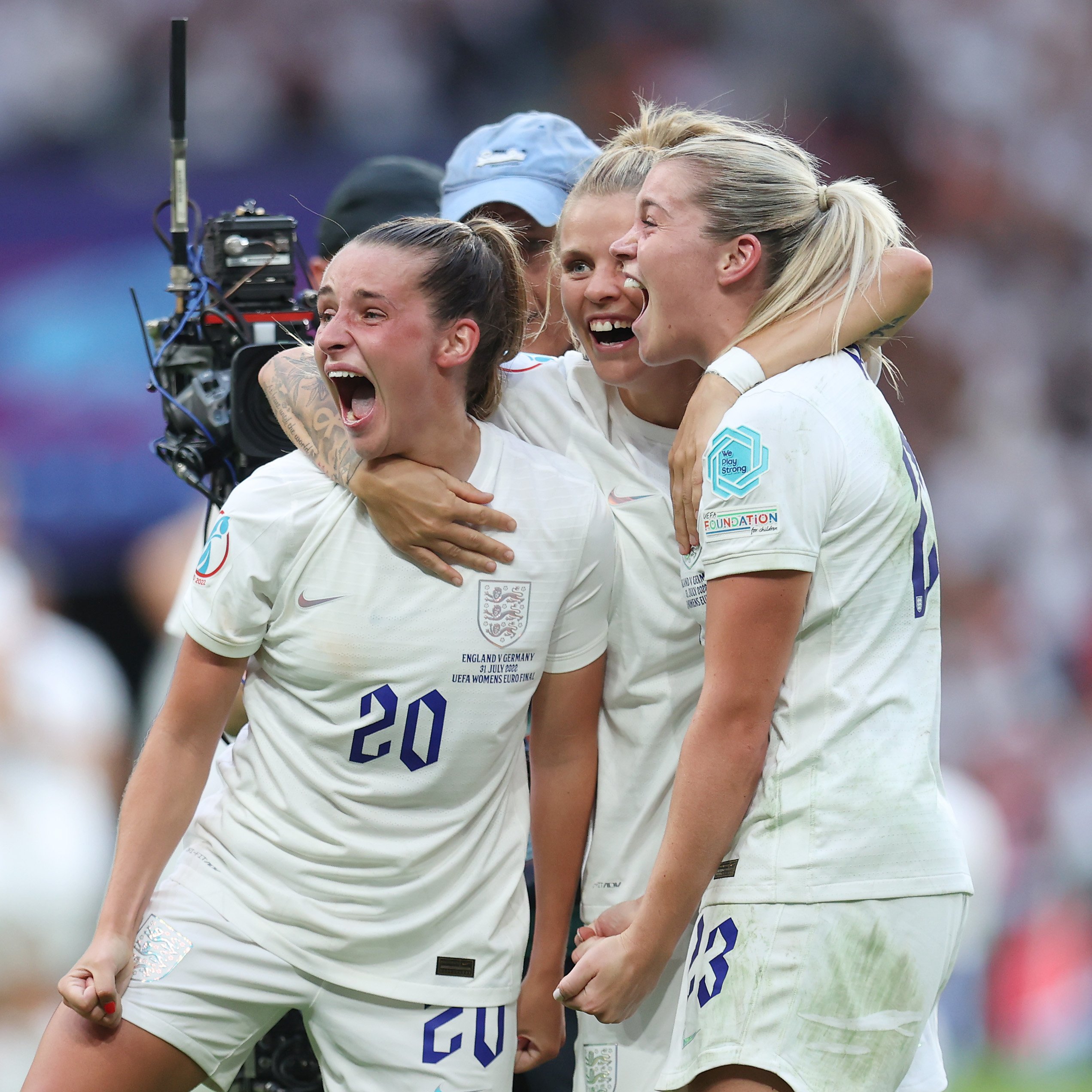 Our Lionesses celebrate becoming European champions.