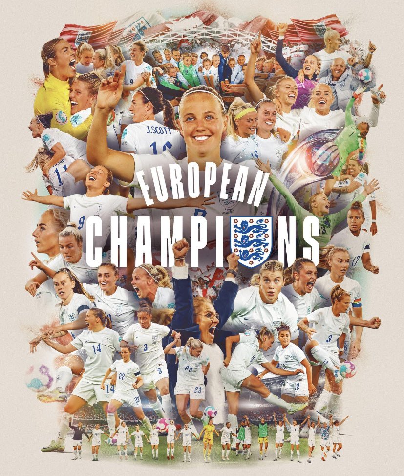 🏴󠁧󠁢󠁥󠁮󠁧󠁿🦁CHAMPIONS OF EUROPE🦁🏴󠁧󠁢󠁥󠁮󠁧󠁿 @Lionesses you were incredible🏆🏆 #ItsComingHome #FemaleSport #Inspirational #RoleModels #DreamsDoComeTrue #Champions