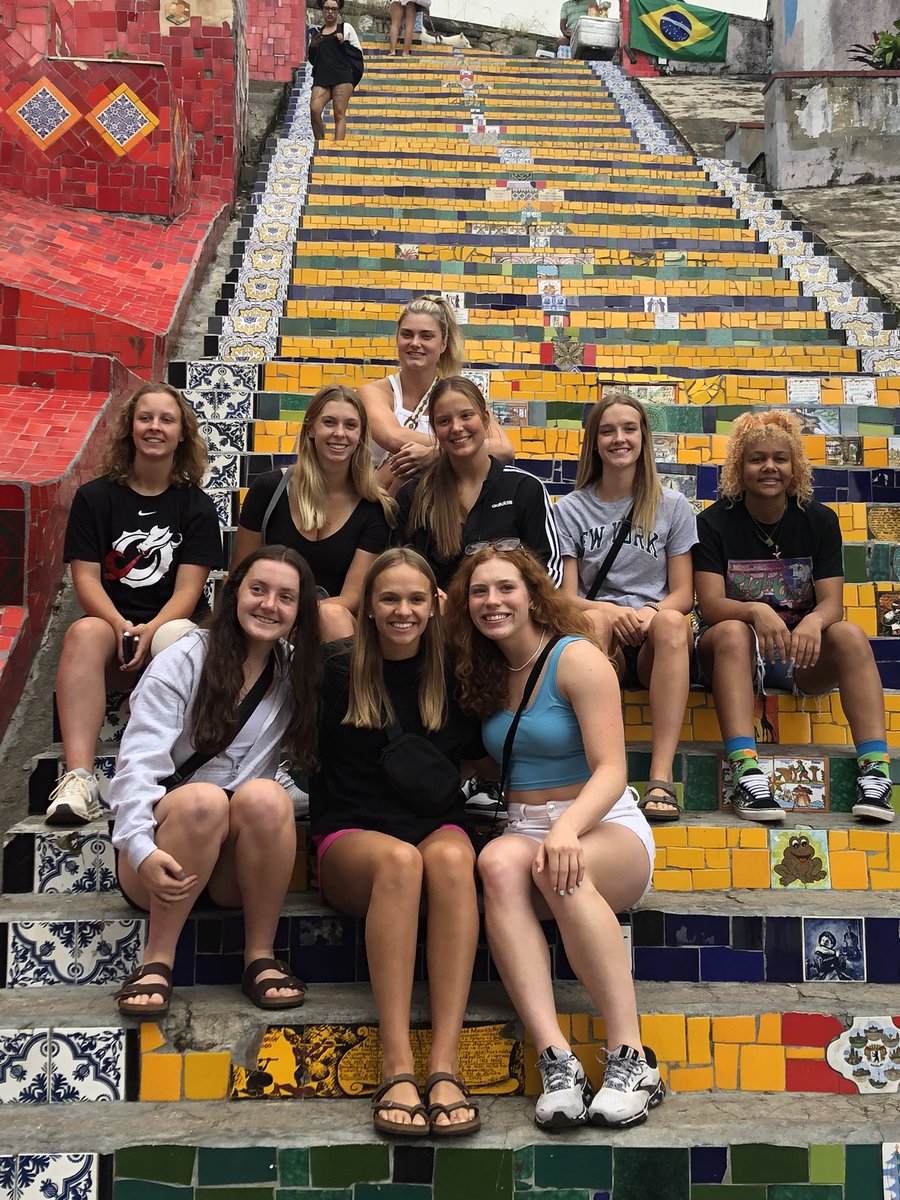 Final game was played in Rio today by MSUM 🐉. So grateful for this experience to bond with new teammates with shared time on the court and seeing the Brazilian culture over the week. There were jersey swaps across the teams - the smiles on the faces, priceless! <a href="/MSUM_WBB/">MSU Moorhead Women's BBall</a>