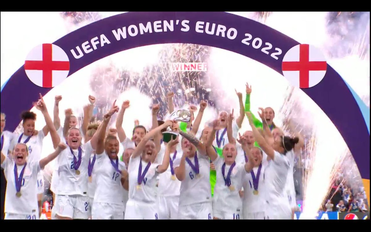 worldsoccertalk's tweet photo. Congratulations to England, winners of the #WEuro2022Final https://t.co/zMSCchbtIK