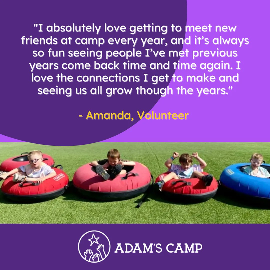 adams_camp's tweet photo. We're so happy to have you, Amanda! The connections made at Adam's Camp last a lifetime π
#AdamsCamp #Volunteer https://t.co/ElJ3rd0Vg8