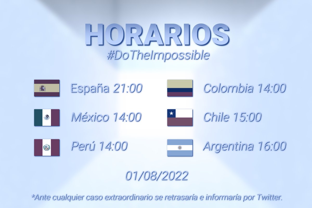 Mañana durante todo el día habrán varios eventos relacionados con #10AniversarioDeSurvival 

Pero para los que queréis saber la hora de #DoTheImpossible es esta: