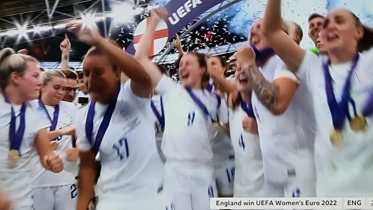 Congratulations Lionesses. #rolemodels. @WOBUK Terrific to see Baroness Sue Campbell on the podium. One of the woman behind change, funding and equality. Thank you team and thanks Sue!