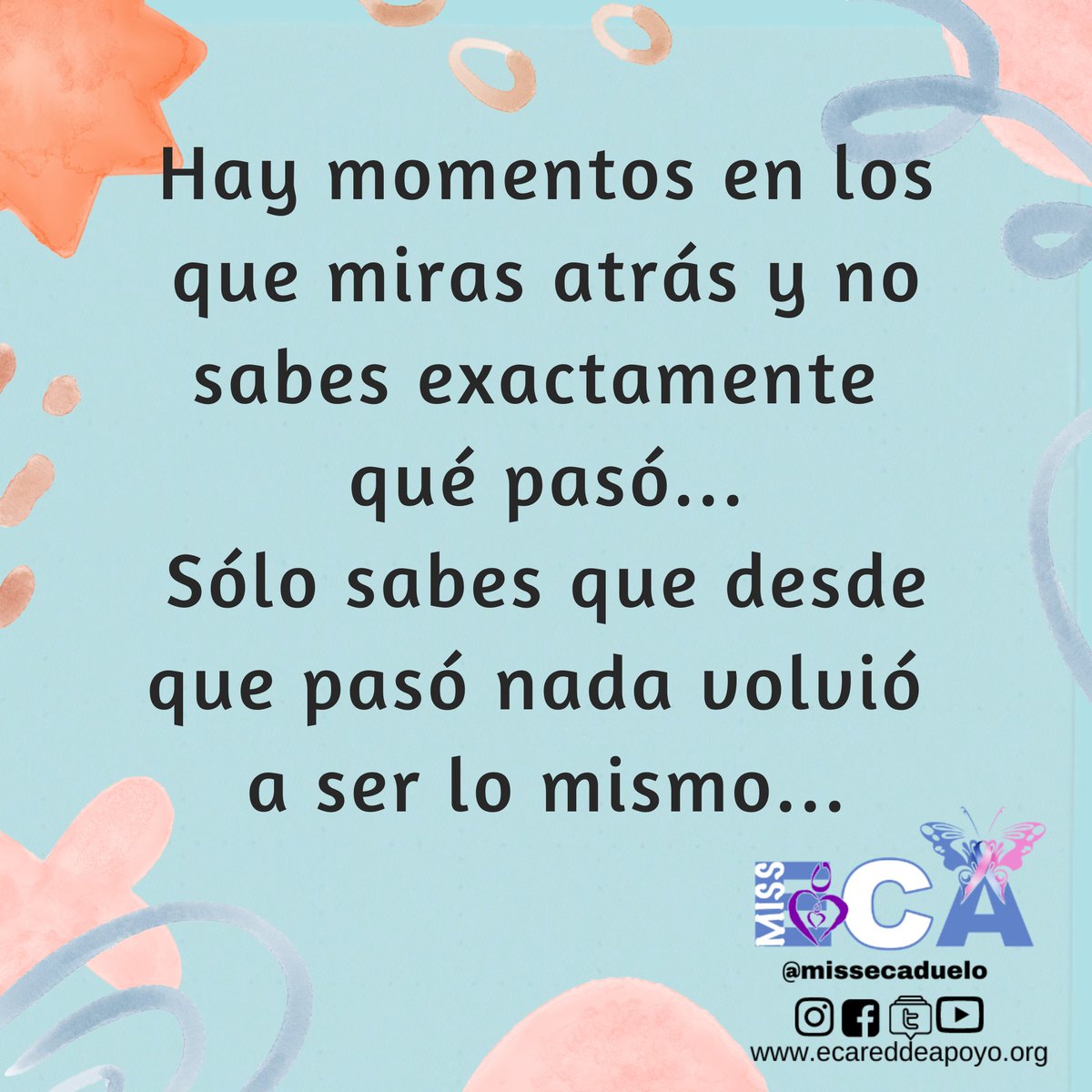 Así es el duelo... 
#DueloPerinatal #HonramosTuMemoria #HonramosTuAmor #LeyCunasVacíasMX