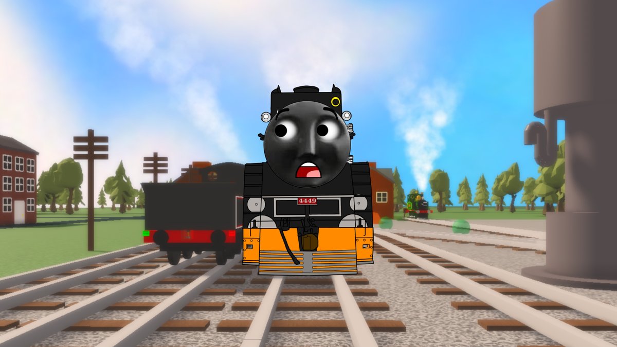 JohnPierson4449's tweet photo. Sodor fallout - Scottish twins reunite #thomasandfriends #sodorfallout #southernpacific4449 https://t.co/MQbUkd9Lof
