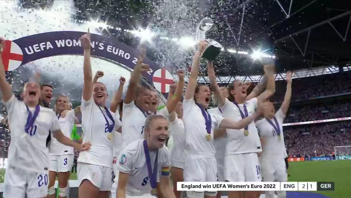 SwalesDan's tweet photo. Well done #Lionesses absolutely incredible scenes 🏆
#champions https://t.co/z0OGBvPp2N