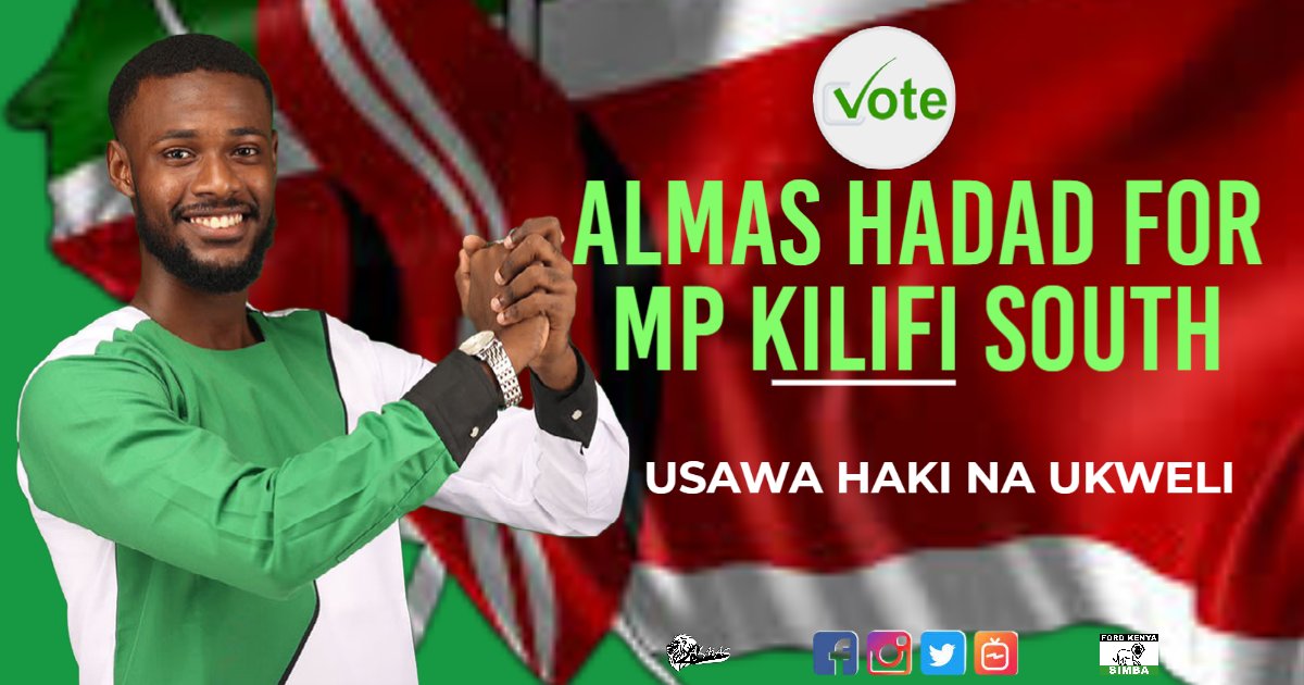 hon_almas's tweet photo. 7 Day's to Go 

#vote
#almashadadmp
#almasformp
#almashadad
#almasbungeni
#kilifisouth
#FordKenya
#AlmasHadad
#kilificounty
#MpKilifiSouth https://t.co/UWnqjzs0Ib