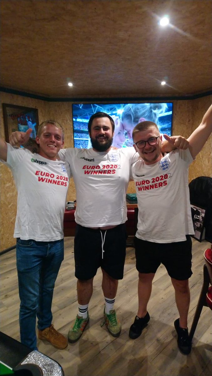 JPSSportsWork's tweet image. Only 2 years late....but we got there in the end!! Great prediction from the boys at CSheppard! 🤣

Massive congratulations to @EnglandFootball #womenseuros22 #womensfootball
