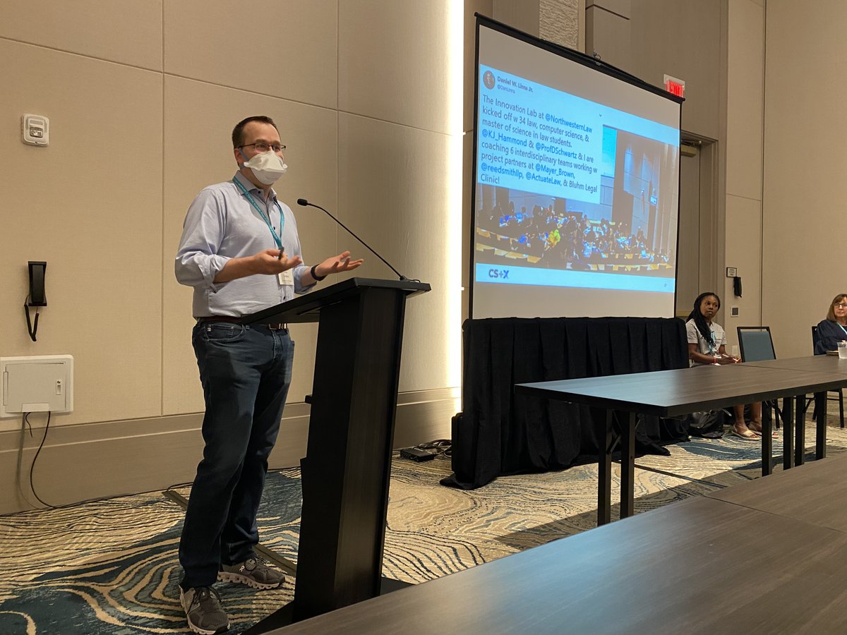 AprilGDawson's tweet photo. Big thank you to @DanLinna, @nicolenmorris3, @JoyPeacock & Korin Munsterman for being panelists on the @sealslawschools Building Law and Technology Centers panel! I had a great time serving as moderator! #SEALS2022 #legaltech #legalteched https://t.co/ddVbgLc35A