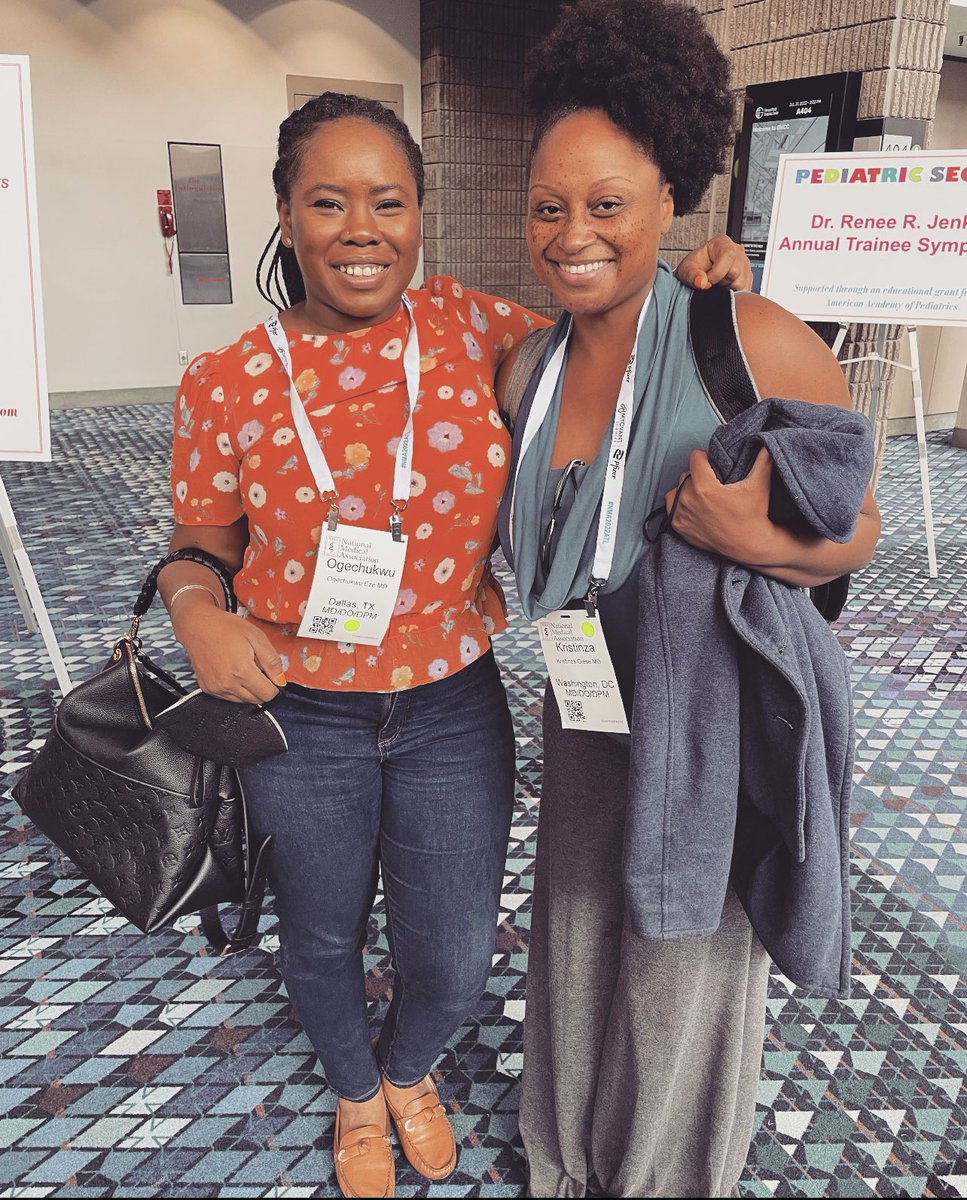 Dr. Eze and Dr. Giese at the 2022 NMA Convention in Atlanta representing NMA Pathology! #NMApathology #nma2022atl #nmapath @EokoyeMD #IAmAPathologist #BlackWomenInMedicine #BlackWomenInPathology #PathTwitter