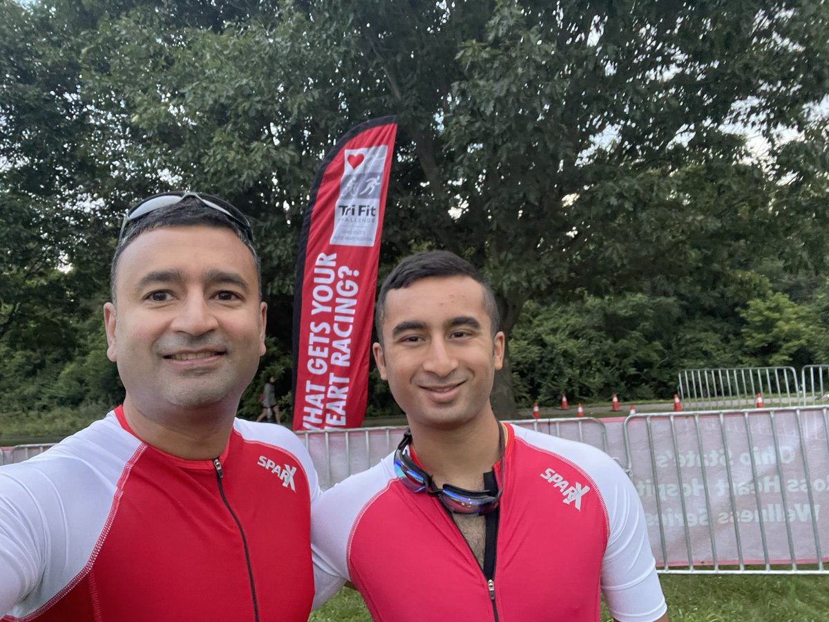 NahushMokadam's tweet photo. So this happened today. When my son Kiran wanted to do a #triathlon I I trained with him. Today we did the #RossFit #trifit . He completed one and I got to tag along for the ride! And finished 5th in my duathlon!! What a morning! https://t.co/y83EgClIvm