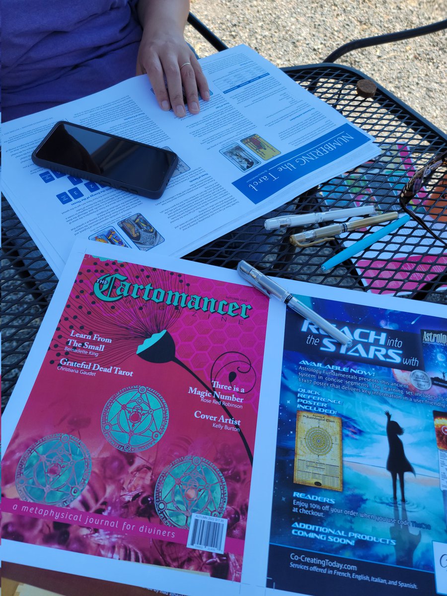 TheCartomancer's tweet photo. I had a productive proofing meeting with our Design Goddess, Saphira. The Autumn edition is looking good and we cannot wait for you to read it!!
#DivinationAndEmpowerment #CommunityCartomancyConnection #MetaphysicalJournalForDiviners #Tarot #TarotMagazine #Esoteric #Cartomancer https://t.co/cJI4Oz0Hw2
