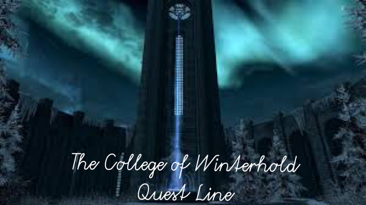 DIZZYOFFICIALLY's tweet photo. The College of Winterhold PART TWO is out along with Where to find: The Augur of Dunlain. The final part of the College of Winterhold series will be out later tonight! 

#skyrim #winterhold #college #games #elderscrolls #storyline #quests #collegeofwinterhold #gamer #xboxone #pc https://t.co/sl0dzCpV13