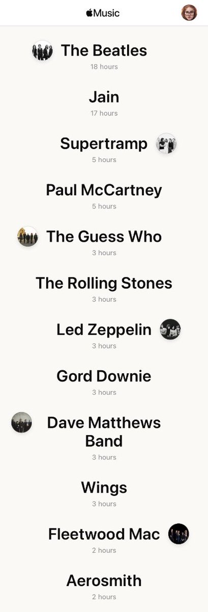 Maddi_Jane42's tweet photo. My top music so far! According to Apple Music. #RockandRoll #RockMusic #ClassicRock #TheBeatles #PaulMcCartney #AppleMusicRecap #LedZeppelin #TheRollingStones #FolkMusic https://t.co/p2aC6DhiDN