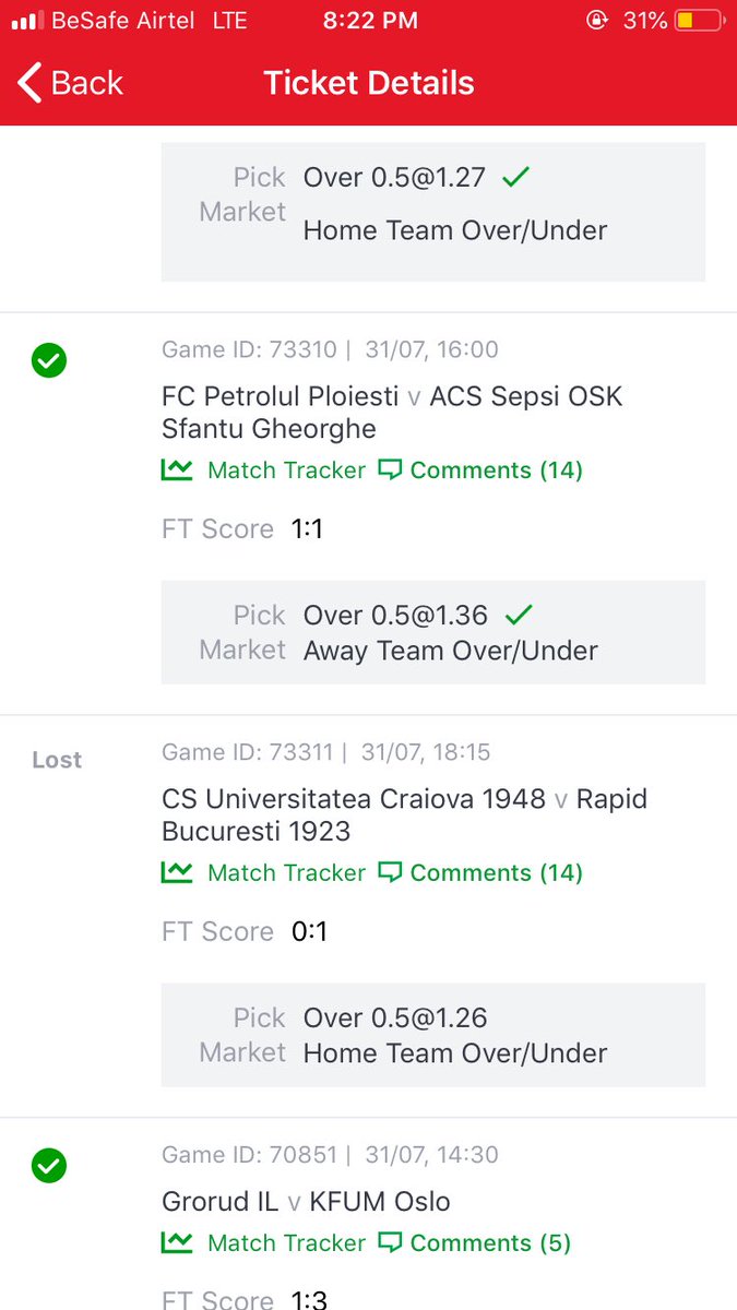 Gabby2249166172's tweet photo. What’s happening @SportyBet the game ended 0-1 and it’s over 0.5 https://t.co/0MDAqMlfIF