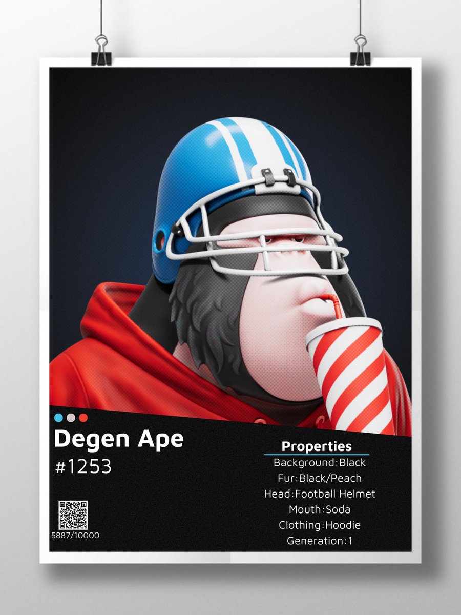 LogVfx's tweet photo. @DegenApeAcademy @DegenDAOO @DegenTrashPanda ❤️ the projects! I wanna give your community some discounts on my posters and mobile wallpapers!!!! I’ll attach all of the ones I made in the comments https://t.co/ak35ctqCUx