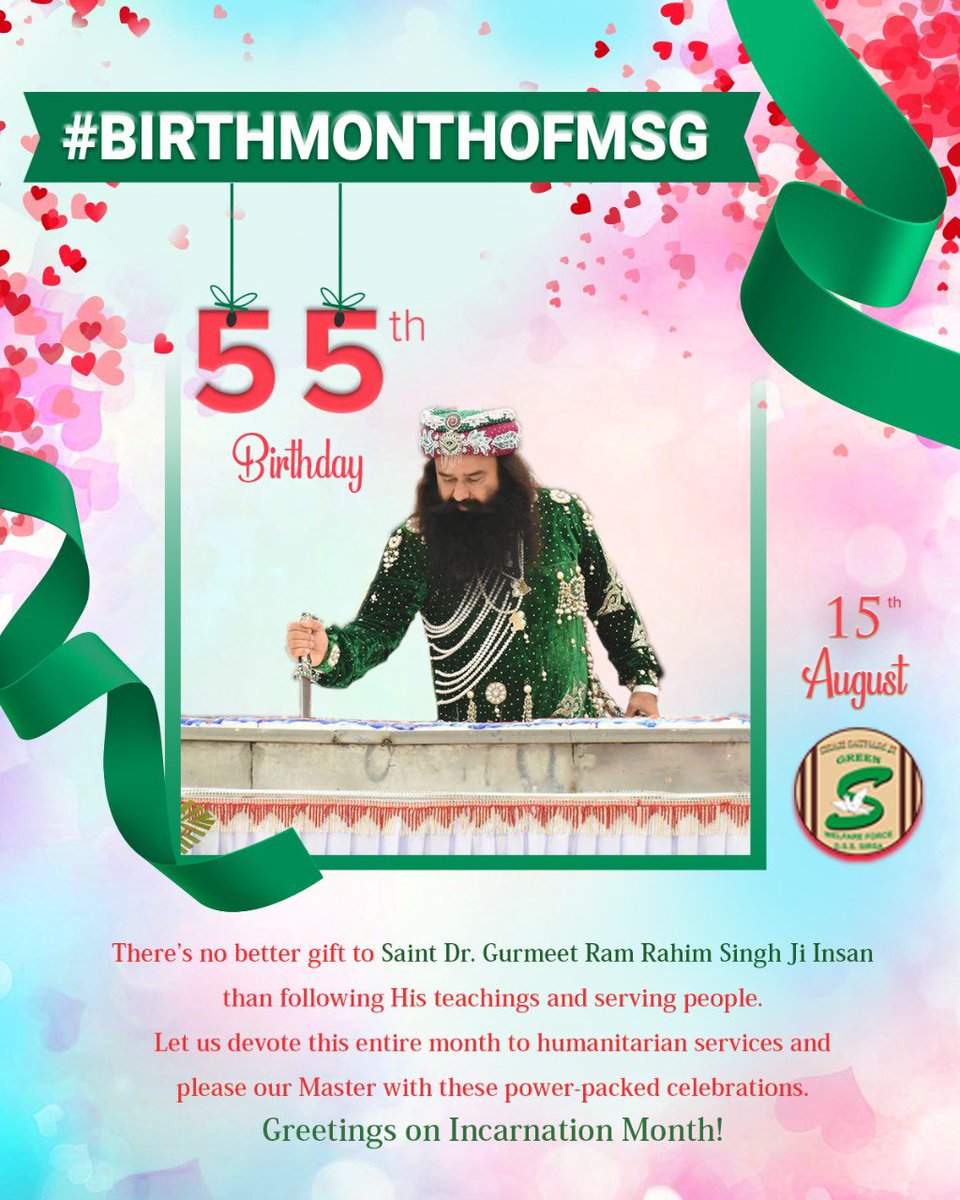 GreenSwelfares's tweet photo. The whole ambience is joyous with the jubilant vibes of #AuspiciousAugust. Congratulations🎉 to all on the arrival of this golden #BirthMonthOfMSG. Let’s celebrate it by thriving in humanitarian deeds!🙌🏻 https://t.co/e0dwCXguxm