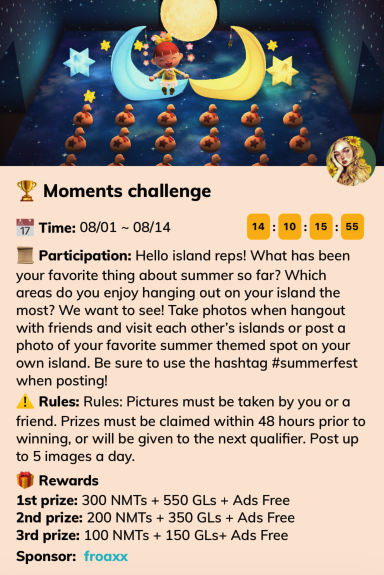 ACFan_co's tweet photo. ☀️ Summer Fest ⛱️

🏆 Join our events to win up to 400 NMTs and 1500 Golden Leaf (GL) today!

Challenges will be hosted in the app

👉 iOS: https://t.co/fRyGq6AQdW
👉 Android: https://t.co/f4eF47mNrp

#ACNH #AnimalCrossing #ACNHgiveaways https://t.co/vsRrsHyjn5