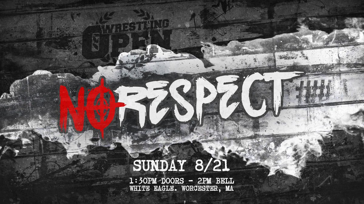 BREAKING: @WrestlingOpen #NoRespect streams LIVE on @indiewrestling on Sunday, 8/21 at 2pm ET - a doubleheader with #Americanrana '22 Blackout! All standing room ringside tickets are still just $10 at the door. Limited reserved seating goes on sale this Friday, 8/5 at @ShopIWTV.