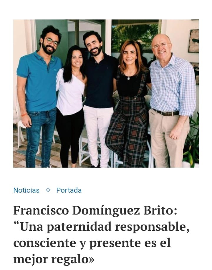 "Una paternidad responsable, consciente y presente es el mejor regalo, hoy y todos los días del año, siendo así los frutos nos acompañarán por el resto de nuestras vidas” 
Francisco Domínguez Brito 
#FranciscoPresidente
