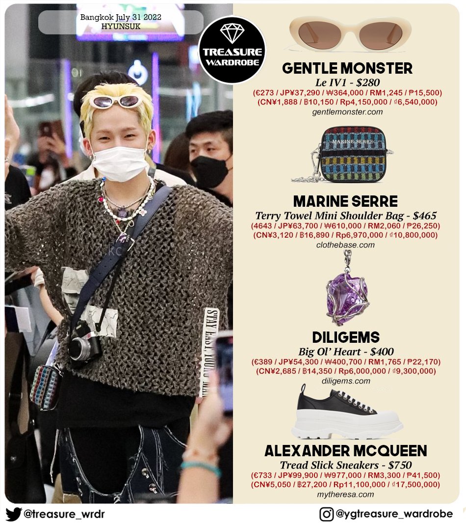 TREASURE_WRDR's tweet photo. #HYUNSUK wearing
#SUNDAYOFFCLUB net knit
#BLUER achilles jeans
#GENTLEMONSTER Le IV1
#MARINESERRE bag
#DILIGEMS necklace
#ALEXANDERMCQUEEN shoes
#LEICA D-Lux 7
#HYUNSUKWARDROBE #トレジャー #TREASURE #트레저 #CHOIHYUNSUK #최현석 #Hyunsuk_Airportfashion https://t.co/QGQMFNRWp1