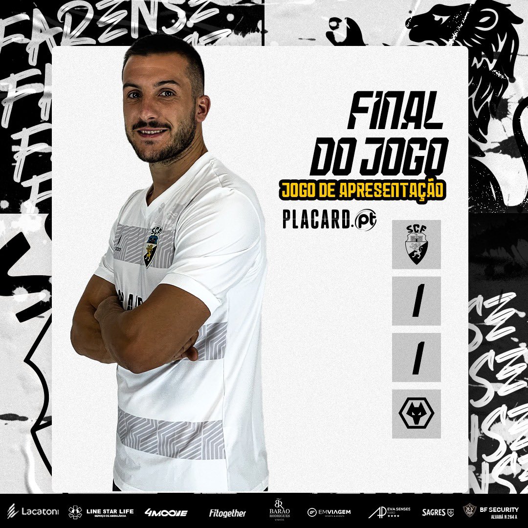 SCFarense_'s tweet photo. Resultado Final 🦁
SC Farense 1️⃣x1️⃣ @Wolves
⚽️ Cristian P
Sempre Farense 🖤🤍
#SCFWOL #SCFarense #SóOsDurosVencem #PréÉpocaSCF https://t.co/APznTHPO9z