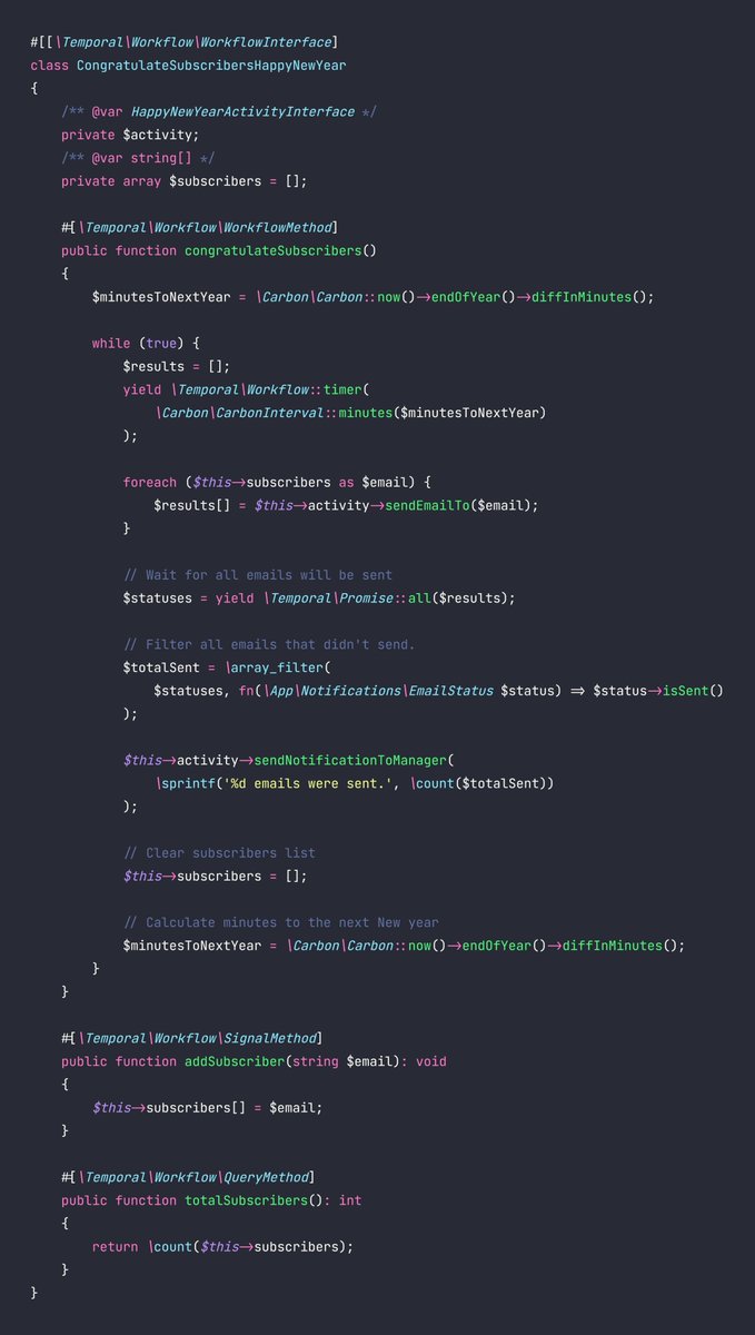 ButscH's tweet photo. With #temporalio and #roadrunner you may create on #PHP async, durable, reliable, scalable and fault-tolerant infinitely running #workflow with event sourcing out of the box. 

Thanks to @spiralapp you can try it right now https://t.co/5dLiefOynf https://t.co/BufEWLSHgG