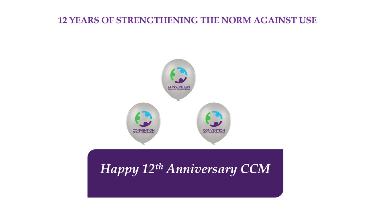 ISUCCM's tweet photo. 12 years ago, on 1 August 2010 the #CCM became binding international law. Great achievements have been made towards #StockpileDestruction #CMRClearance #RiskEducation & improving the lives of survivors #VictimAssistance https://t.co/00STVUYwvh